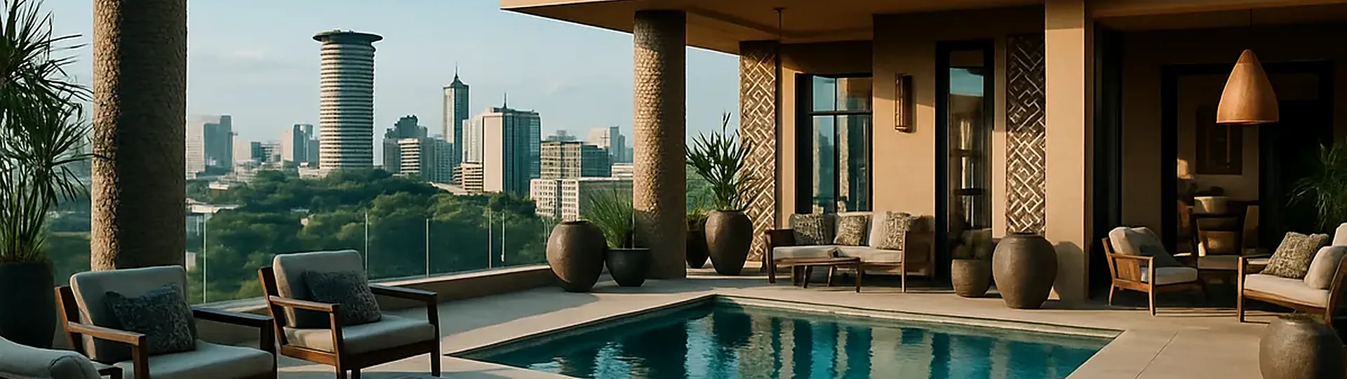 Map of Africa highlighting major hotel development hubs in Nairobi, Lagos, Cape Town, Marrakech, and the Red Sea coast